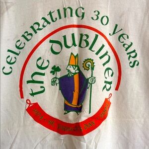 1974-2004 The Dubliner Irish Pub Washington DC 30th Anniversary XL T-Shirt